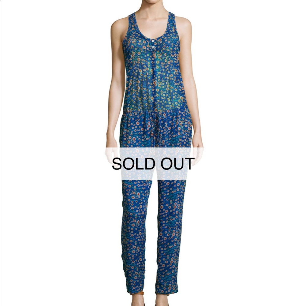 Etoile Isabel Marant Salina Floral Silk Jumpsuit